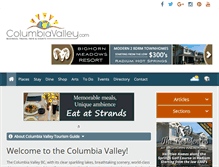 Tablet Screenshot of columbiavalley.com